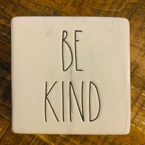 Rae Dunn Magenta “Be Kind” Office Desk Paper Weight Plaque Marble Sign *NEW*